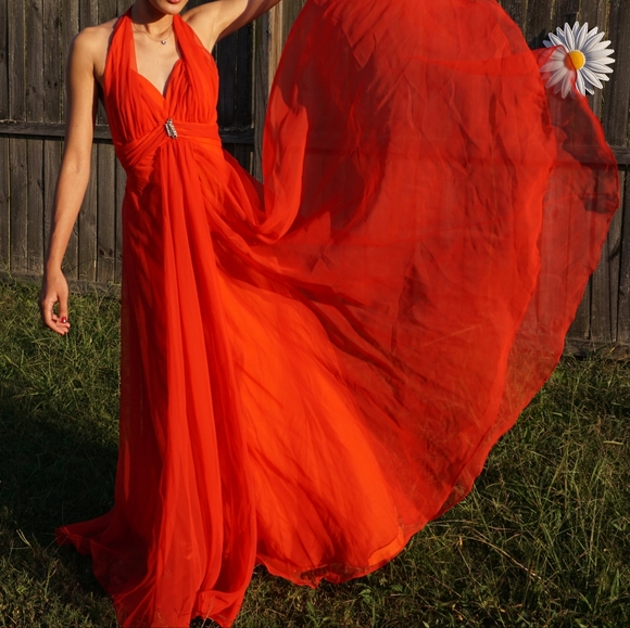 00 Chiffon Formal Maxi Dress - Picture 1 of 12